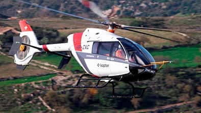 Kopter SH09 im Flug.