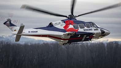 Auch drei Leonardo AW139 gehörten zur Flotte von Wiking. 