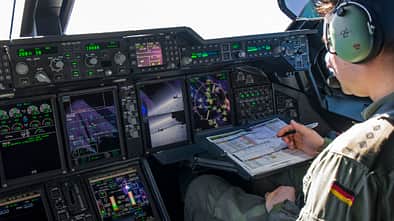 Luftbetankung mit dem Airbus A400M der Luftwaffe.