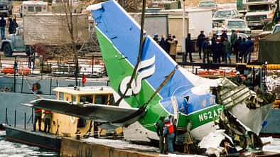 Heck der Boeing 737 auf Schiff nach Potomac-Absturz 1982