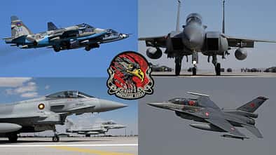 Anatolian Eagle 2025 Kollage teilnehmender Jets mit Wappen