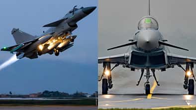 Chengdu J-10C und Eurofighter auf einem Bild.