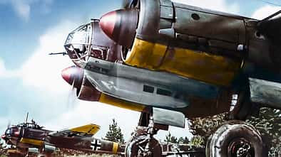 Kolorierte Aufnahme von Ju 88 A-4 des KG 1