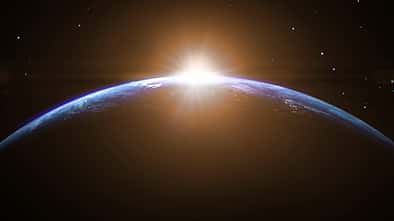 Sunrise Over Earth from Space