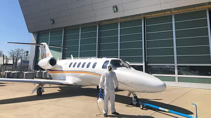 Desinfektion, Business Jet, Corona