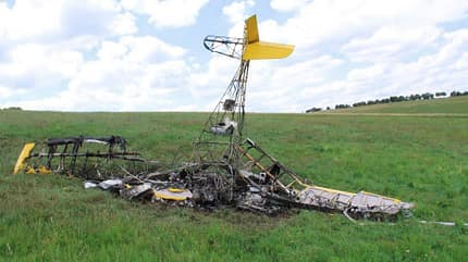 Eurofox, Unfall, Brand