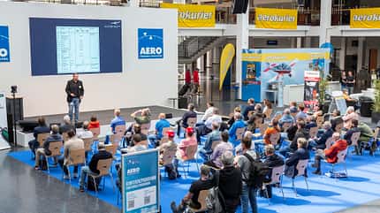 Foyer West,Konferenz,AERO 2022,Besucher,Vortrag