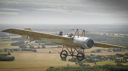 Historisch, Deperdussin TT, Pilotreport, Frankreich, Praxis, Motorflug