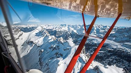 Piper, Piper PA-18, Super Cub, Cub, Gletscherflug, Bergflug, Schweiz, Alpen, Alpin