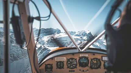 Piper, Piper PA-18, Super Cub, Cub, Gletscherflug, Bergflug, Schweiz, Alpen, Alpin