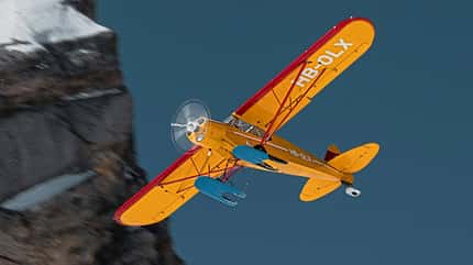 Piper, Piper PA-18, Super Cub, Cub, Schweiz, Gletscherflug, Bergflug, Schweiz, Alpen, Alpin