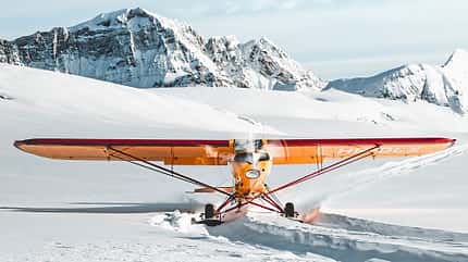 Piper, PA-18, Super Cub, Cub, Gletscherflug, Alpen, Alpin, Schweiz