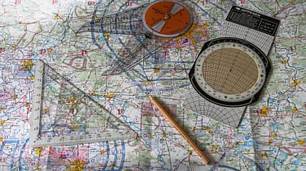 Karte, Navigation, Kompass, GPS, General Aviation, GA