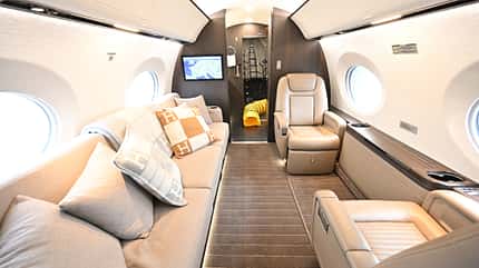 Gulfstream 500, G500, Blackbird Gulfstream G500 von innen.