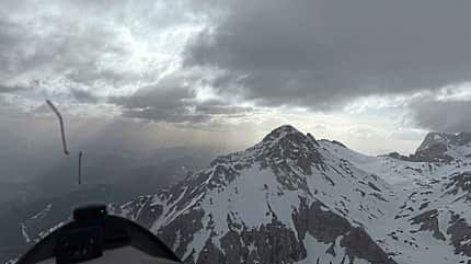 Segelflug, Alpenflug, Saharastaub, Regen, Berge, Wolken Segelfug_Alpenflug_Saharastaub