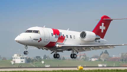 Rega erhält ersten Challenger-650-Ambulanzjet