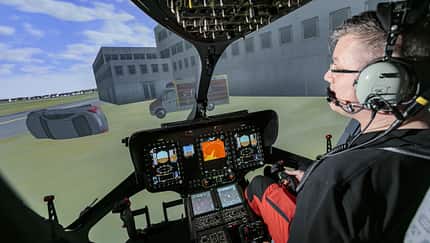 H145-Simulator bei der ADAC HEMS Academy