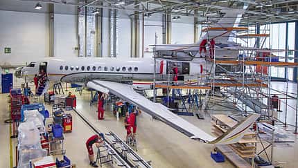 Präzisionsarbeit an der Falcon 7X