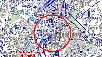 Flugbeschränkungsgebiet über Düsseldorf