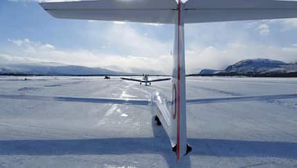Fliegen auf dem Eis