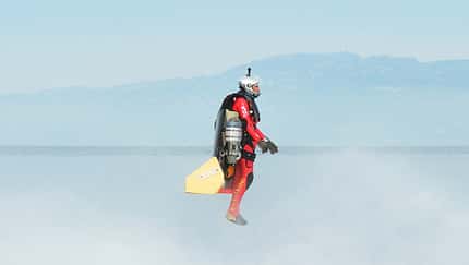 Jetman probt den Eigenstart