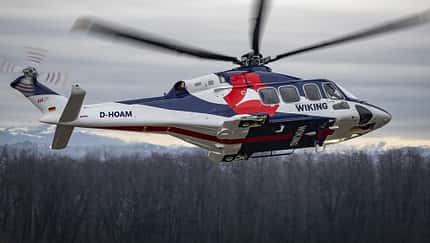 Auch drei Leonardo AW139 gehörten zur Flotte von Wiking. 