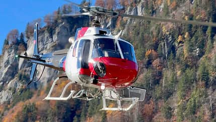 Schienenersatzverkehr mit dem Hubschrauber