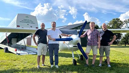 Neumünster fliegt elektrisch, Stadtwerke sind dabei