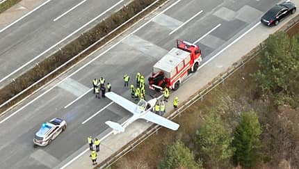 Rundflug endet auf der Autobahn