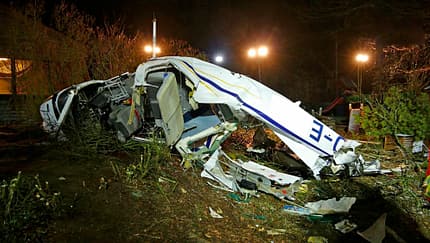 Irrflug im Schneeschauer