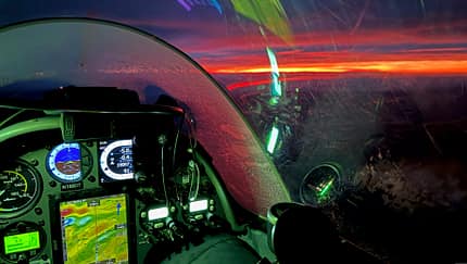 Segelflug, USA, Nachtflug Im Downwind von Nevada bis Kansas