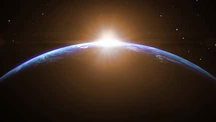 Sunrise Over Earth from Space