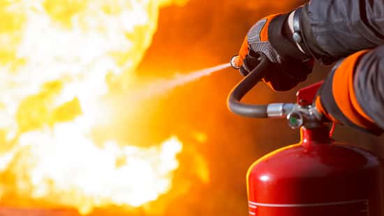 Using a fire extinguisher