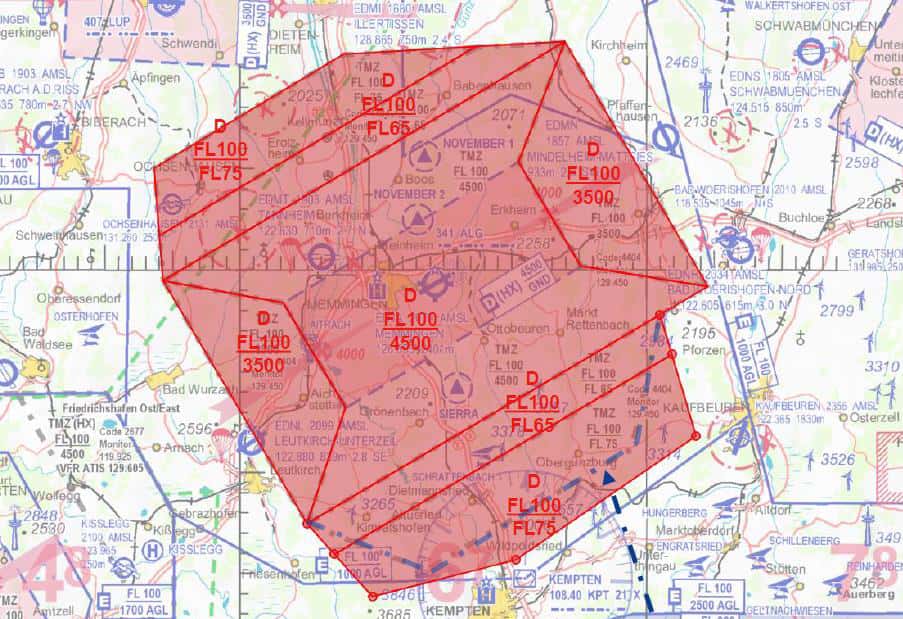 ​Luftraumänderung: Delta um Memmingen