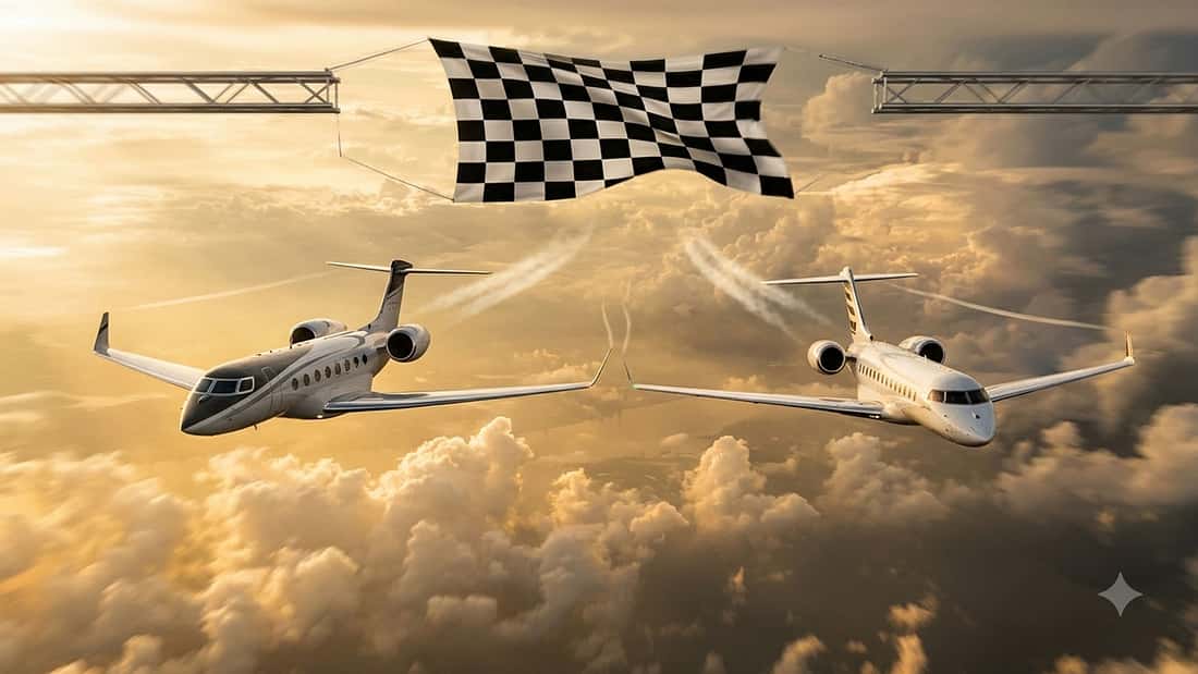 ​Rennstrecke Los Angeles – Farnborough: Gulfstream holt Rekord nach zehn Tagen zurück