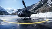 Bo 105 Russland am Boden mit Schnee