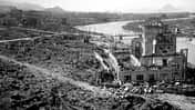 Von Atombombe vernichtete Fläche in Hiroshima