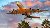 Eine Lufthansa-A380 macht sich auf den Rückweg nach München von Los Angeles 