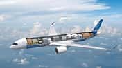 Airbus A350F Frachter-Innenraum mit Ladegut Mockup