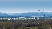 Panoramablick auf den Flughafen München