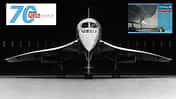 Concorde von vorne mit FLUG REVUE Artikel